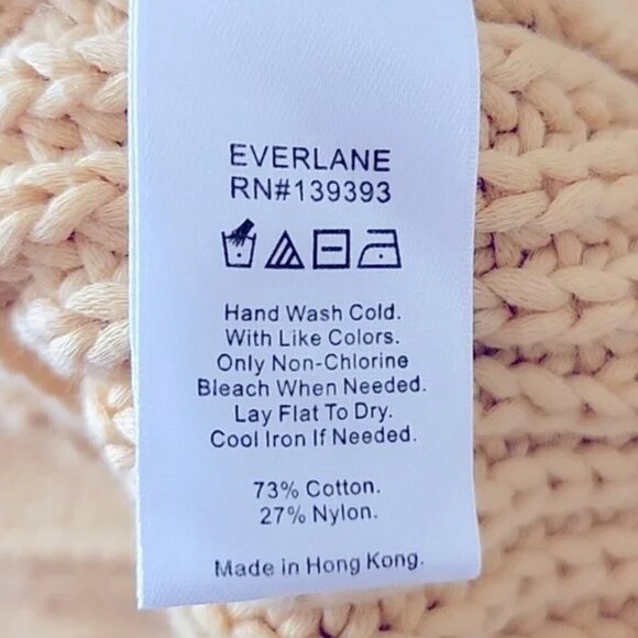 Everlane The Cotton Texture Cardigan Knit Chunky Sweater in Butter Yellow Size M - Picture 6 of 6